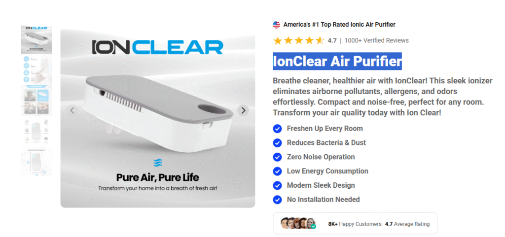 ionclear air purifier reviews